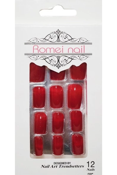 Pazariz Pazarız Nail Takma Tırnak 12'li - Kırmızı ürün görseli 1