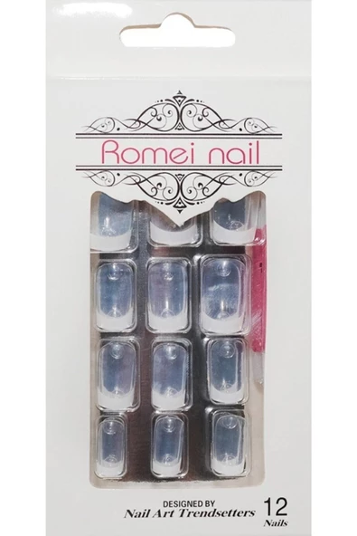Pazariz Pazarız Nail Takma Tırnak 12'li - French Şeffaf ürün görseli 1