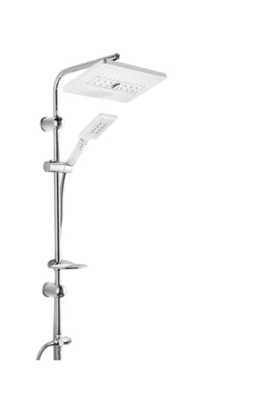 Pazariz Vucci Shower Oval Boru Robot Yağmurlama Tepe Duş Seti ürün görseli 1