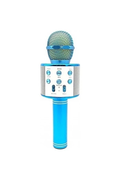 Pazariz Karaoke Bluetooth Mikrofon Wster Ws-858 Usb Ses Değiştir ürün görseli 1