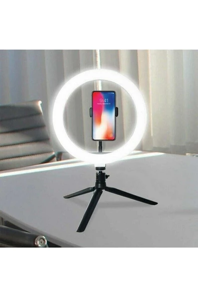 Pazariz 8inç 20cm Youtube Instagram Tiktok Selfie Stüdyo Video Fotoğraf Ring Light Tripod Led Halka Işık- ürün görseli 1
