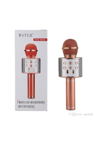 Pazariz Karaoke Bluetooth Mikrofon Wster Ws-858 Usb Ses Değiştir ürün görseli 1