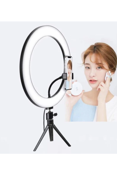Pazariz Ring Light Makyaj Selfie Led Işığı 10 Inç Tripot Ayaklı ürün görseli 1