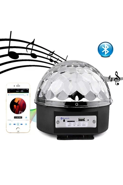 Pazariz Bluetooth Sd Aux Usb Led Disko Lamba Topu Speaker ürün görseli 1