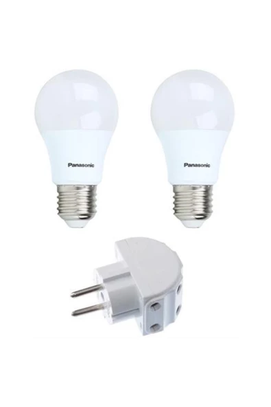 Pazariz 2'li 8.5w E27 Led Ampul Priz Çoğaltıcı Seti ürün görseli 1