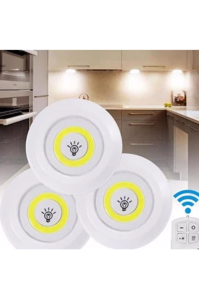 Pazariz Uzaktan Kumandalı Yapışkanlı Led Spot Lamba Wt-364 ürün görseli 1