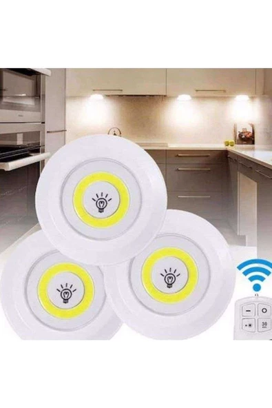 Pazariz Uzaktan Kumandalı Yapışkanlı Led Spot Lamba Wt-364 ürün görseli 1