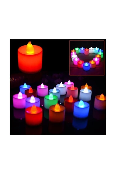 Pazariz Pembe Mini Led Mum - Resim 3