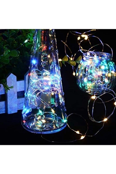 Pazariz 3 Metre RGB Pilli Peri Led Işık Şerit İp Dekoratif Led Aydınlatma ürün görseli 1