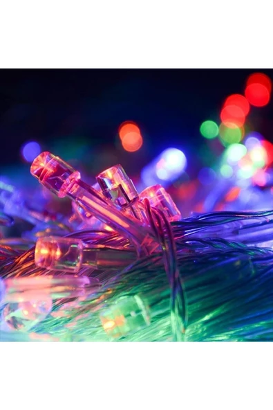 Pazariz 10 Metre 100 Ledli 8 Fonksiyonlu Karışık Renkli Rgb Led Lamba ürün görseli 1