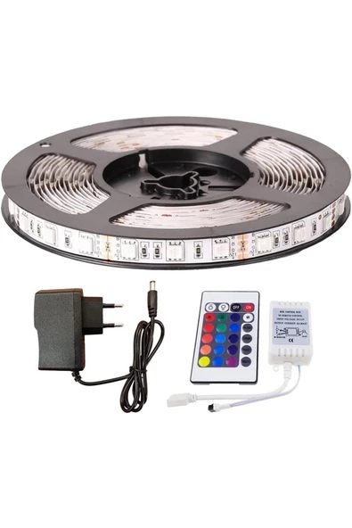 Pazariz 3 Çipli Rgb Şerit Led Tak Çalıştır Set Ürün (2 Metre) ürün görseli 1
