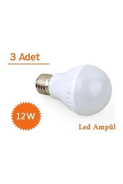 Pazariz 12w Enerji Tasarruflu Led Ampul ( 3 Adet ) ürün görseli 1
