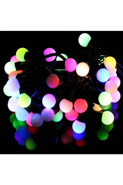 Pazariz P91YT2566 Dekoratif Minik Top Şeklinde 40 LEDli Dekoratif Dolama LED Işık ürün görseli 1