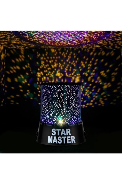 Pazariz Star Master Pilli Projeksiyonlu Led Yıldızlı Renkli Gece Lambası ürün görseli 1