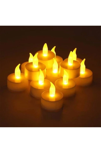Pazariz 24'lü Led Tealight Sarı Işık Mum ürün görseli 1