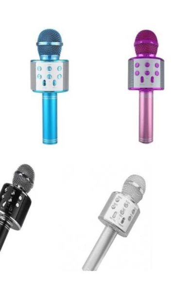Pazariz Şarj Edilebilir Telefon ve Usb Bağlantılı Beyaz Karaoke Mikrofon ürün görseli 1