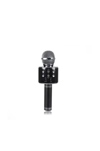 Pazariz Karaoke Mikrofon Dahili Hoparlörlü Usb Flash Destekli Ws-858 Siyah ürün görseli 1