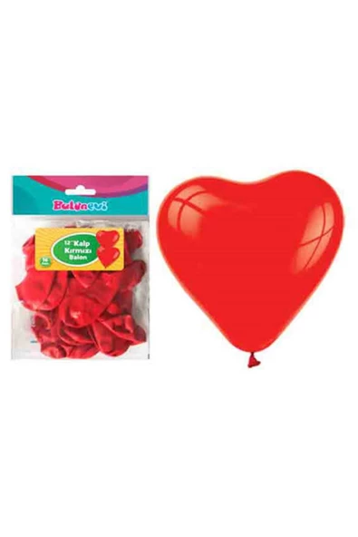 Pazariz Kalp Balon Kırmızı 16'lı ürün görseli 1