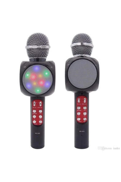 Pazariz Ws-1816 Led Işıklı Karaoke Mikrofon, Bluetooth Hoparlör Mp3; ürün görseli 1