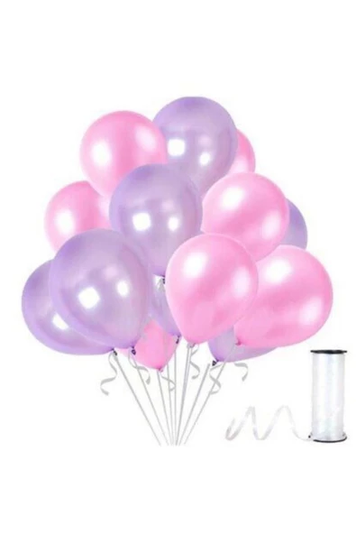 Pazariz Fırsat Ayı 30 Adet Metalik Pempe, Lila Balon Konsepti-uçan-güzel Balon ürün görseli 1