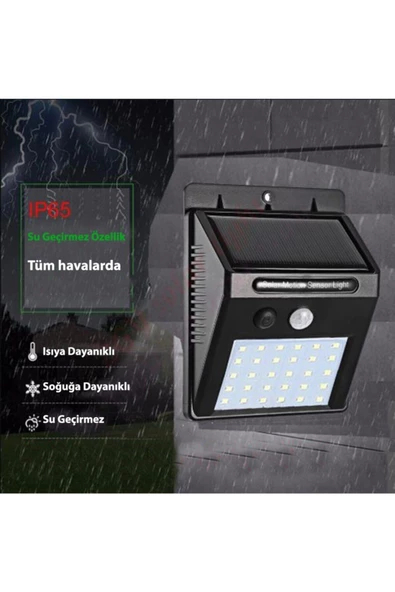 Pazariz Güneş Enerjili Sensörlü 30 Led Dış Mekan Aydınlatma Ever Bright ürün görseli 1