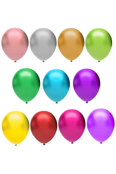 Pazariz T121190 Karışık Baskısız Metalik Balon 100lü /12inç/ Bmb1000t121190 ürün görseli 1