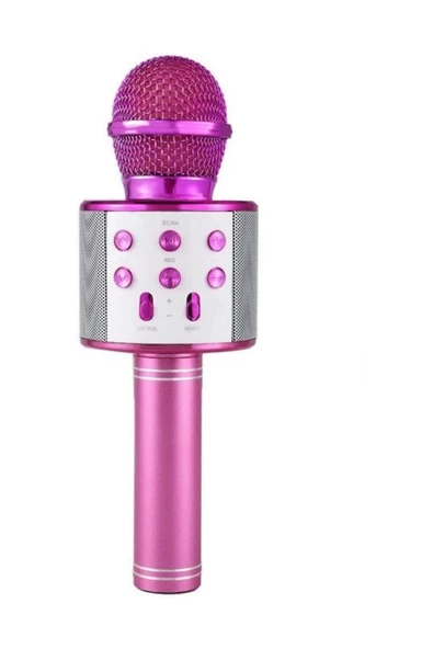 Pazariz Ws-858 Pink Bluetooth Karaoke Mikrofon ürün görseli 1
