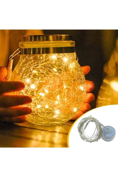 Pazariz ® Bakır Tel 3 Metre Dekoratif Aydınlatma Günışığı Led Işık Zinciri ürün görseli 1