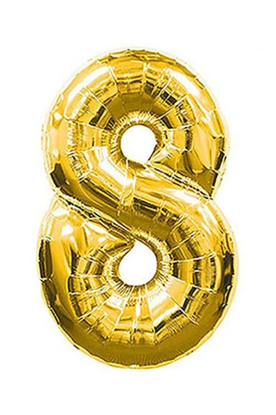 Pazariz Fırsat Ayı Balon 8 Rakam Folyo Balon Gold 40'inch ürün görseli 1