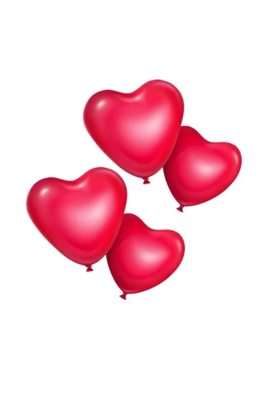 Pazariz 25 Li Kırmızı Kalp Şekilli Balon ürün görseli 1
