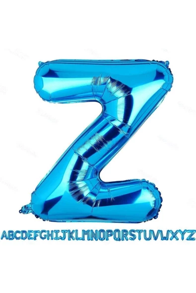 Pazariz Fırsat Ayı 1 Metre Mavi Z Harfi Folyo Harf Balon Mavi Z Harf Folyo Balon Z Harf Balon Mavi Balon New ürün görseli 1