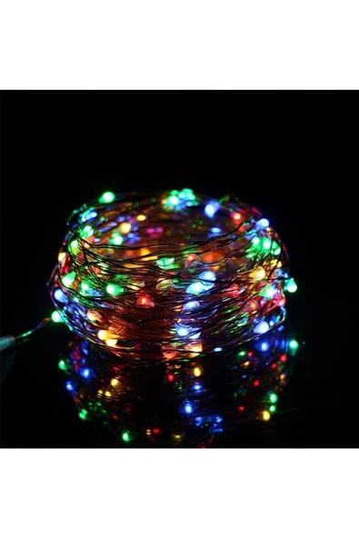 Pazariz Pilli Renkli Peri Led Işık Saçak 10 Metre Dekoratif Aydınlatma (rgb) ürün görseli 1