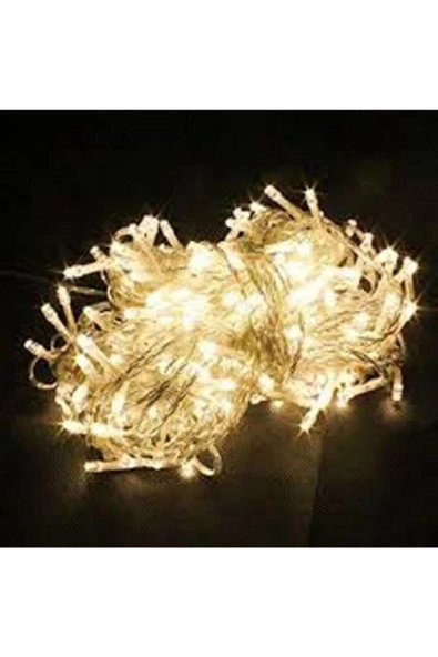 Pazariz 10 m Günışığı 100 Led Fişli Noel Parti Yılbaşı Ağaç Dekoratif Aydınlatma Lambası Animasyonlu Süsleme ürün görseli 1