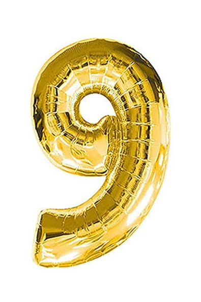 Pazariz Balon 9 Rakam Folyo Balon Gold 40'inch ürün görseli 1
