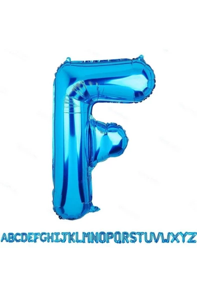 Pazariz Fırsat Ayı 1 Metre Mavi F Harfi Folyo Harf Balon Mavi F Balon Doğum Günü Balonu Mavi ürün görseli 1