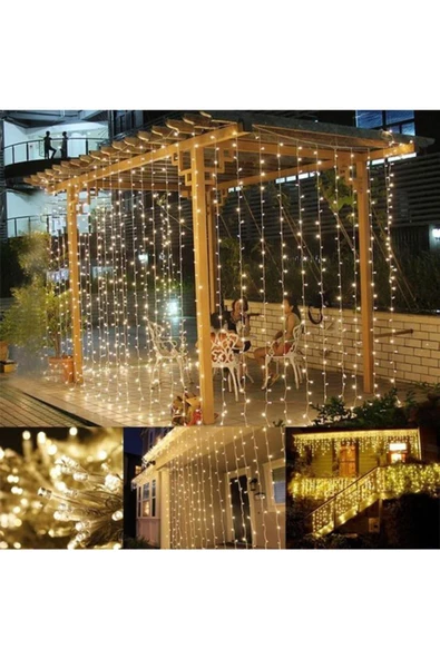 Pazariz 320 Led 8 Fonskiyonlu Gün Işığı Saçak Ip Perde Led ürün görseli 1
