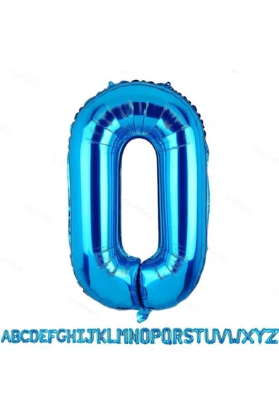 Pazariz Fırsat Ayı 1 Metre Mavi O Harfi Folyo Harf Balon Mavi O Harf Folyo Balon O Harf Balon Balonu Mavi ürün görseli 1