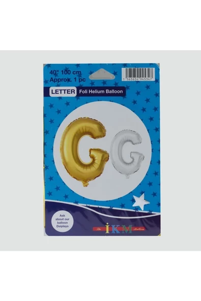 Pazariz Sarı Renkli 40*100 Harfli Folyo Balon Renk:model-7 Birim:1 Adet ürün görseli 1