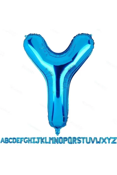 Pazariz Fırsat Ayı 1 Metre Mavi Y Harfi Folyo Harf Balon Mavi Y Harf Folyo Balon Y Harf Doğum Günü ürün görseli 1
