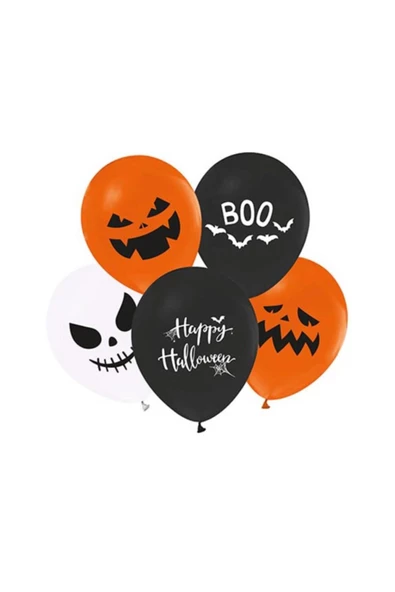 Pazariz Halloween Cadılar Bayramı Baskılı Balon 10 Adet ürün görseli 1