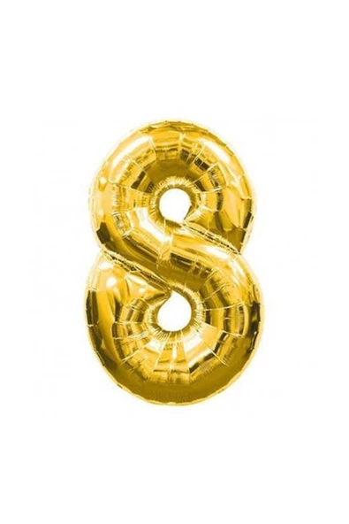 Pazariz Fırsat Ayı 8 Folyo Balon Gold 100 Cm Helyum Balon Uçan Balon ürün görseli 1