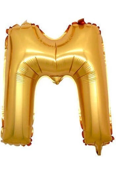 Pazariz Gold Renk Folyo Balon M Harfli Helyum Balon 100 Cm Dev Boy ürün görseli 1