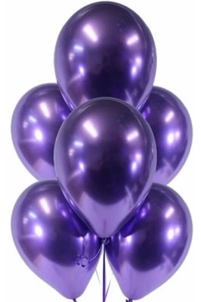 Pazariz Mor Renk Krom Balon 5 Adet ürün görseli 1