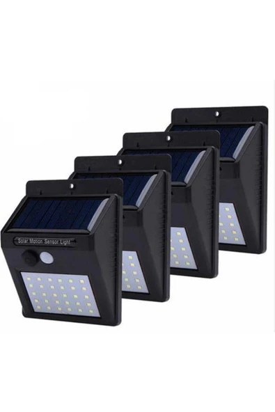 Pazariz 20 Led Fotoselli Solar Led Duvar Lamba Işık Sensörlü Güneş Enerji 4 Adet ürün görseli 1