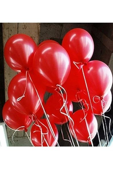 Pazariz Kırmızı Metalik Balon 12inç 10'lu Paket ürün görseli 1