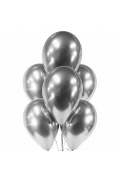 Pazariz Gümüş Renk Krom Balon 5 Adet ürün görseli 1
