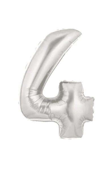 Pazariz Şekilli Supershape Silver Rakam O Balon 4 Numara ürün görseli 1
