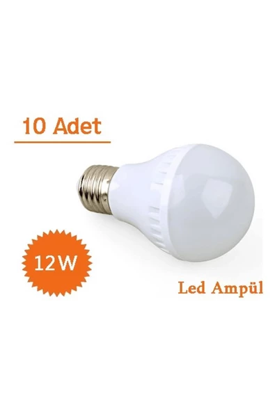 Pazariz 12w Enerji Tasarruflu Led Ampul ( 10 Adet ) ürün görseli 1