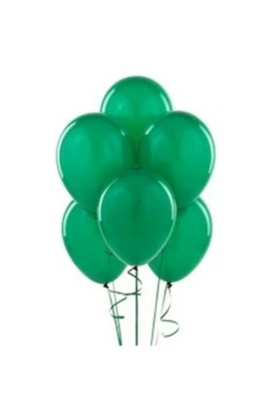 Pazariz Metalik Parlak Koyu Yeşil Renk 5'li Balon ürün görseli 1