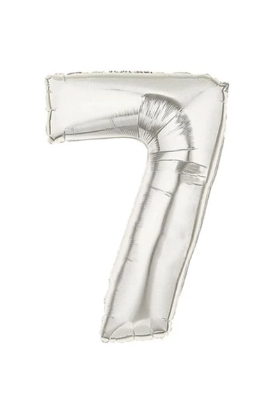 Pazariz Şekilli Supershape Silver Rakam O Balon 7 Numara ürün görseli 1